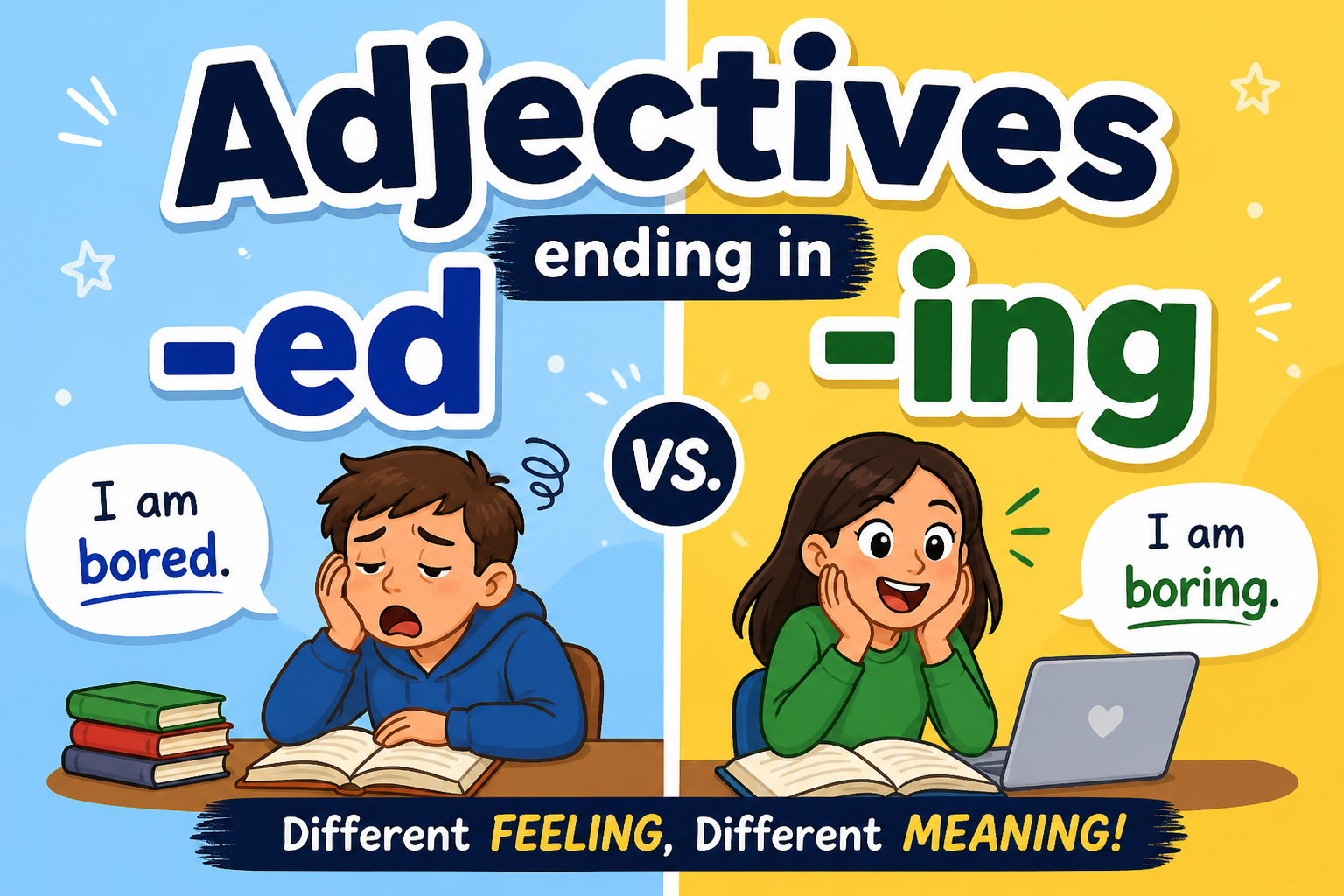 Adjectives ending in '-ed' and '-ing'